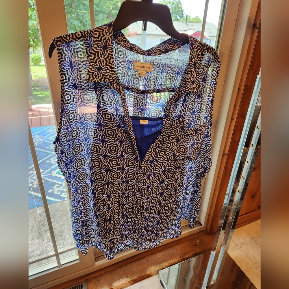 Liz Claiborne Sheer Blouse with Shell